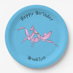 Orchid mantis Cartoon Illustration Pappteller