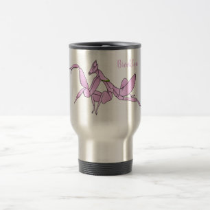 Orchid mantis Cartoon Illustration Reisebecher