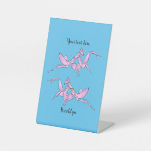 Orchid mantis Cartoon Illustration Sockelschild