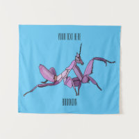 Orchid mantis Cartoon Illustration