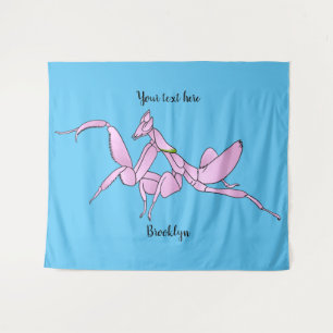 Orchid mantis Cartoon Illustration Wandteppich