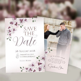 Orchid Minimalist Wedding Save the Date