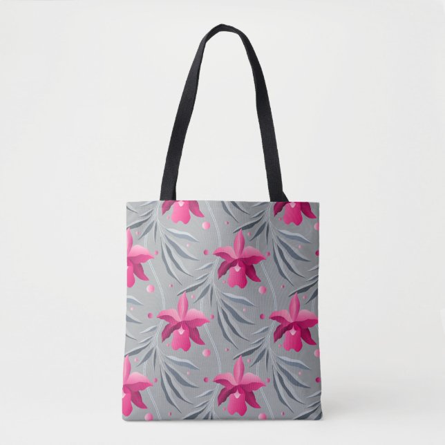 Orchid mit tanzenden Blätter Tasche (Vorderseite)
