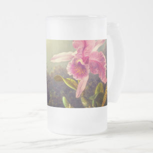 Orchid mit zwei Hummingbirds Heade Mattglas Bierglas
