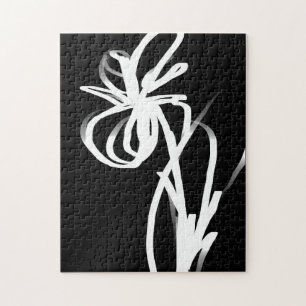 Orchid Noir: Abstrakt Schwarz & Weiß