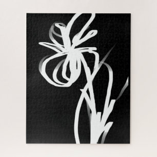 Orchid Noir: Abstrakt Schwarz & Weiß