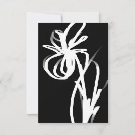 Orchid Noir: Abstrakt Schwarz & Weiß Karte