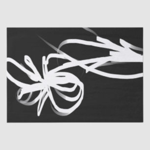 Orchid Noir: Abstrakt Schwarz & Weiß Seidenpapier