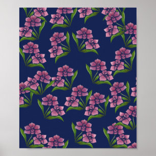 Orchid Pattern Garden von Orchideen Poster