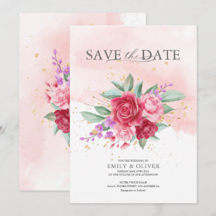 Orchid & Peonies Hochzeitsbrot Einladung
