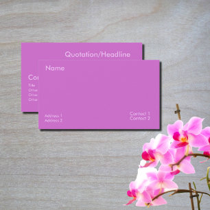 orchid pinkeln lila visitenkarte