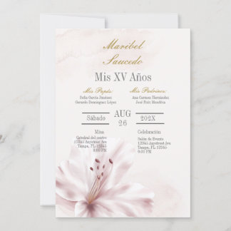 Orchid quinceañera einladung