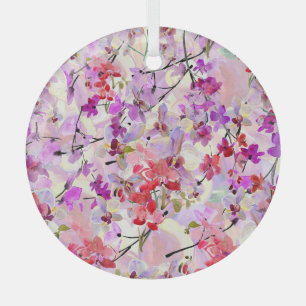Orchid-Sakura Aquarellbilder Ornament Aus Glas