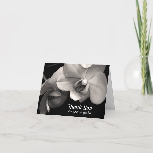 Orchid Sepia Sympathy Merci Carte de note (Devant)