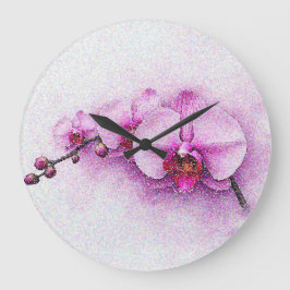 Orchid Sky Serenade Große Wanduhr