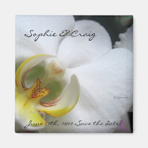 Orchid speichert die Datumsmagnete für Hochzeiten Magnet