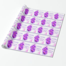 Orchid stilisierte lila Hochzeitspackung Geschenkpapier