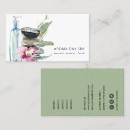 ORCHID STONE BAMBOO WATERCOLOR WELLNESS-CENTER MAS VISITENKARTE