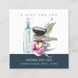 ORCHID STONE WELLNESS-CENTER MASSAGE THERAPIE GIFT QUADRATISCHE VISITENKARTE