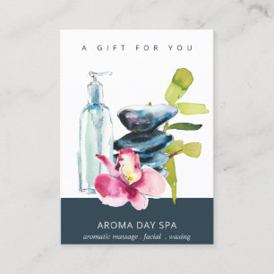 ORCHID STONE WELLNESS-CENTER MASSAGE THERAPIE GIFT VISITENKARTE