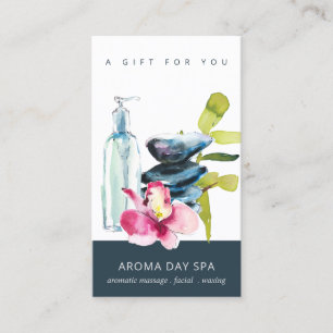 ORCHID STONE WELLNESS-CENTER MASSAGE THERAPIE GIFT VISITENKARTE