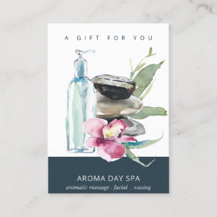 ORCHID STONE WELLNESS-CENTER MASSAGE THERAPIE GIFT VISITENKARTE
