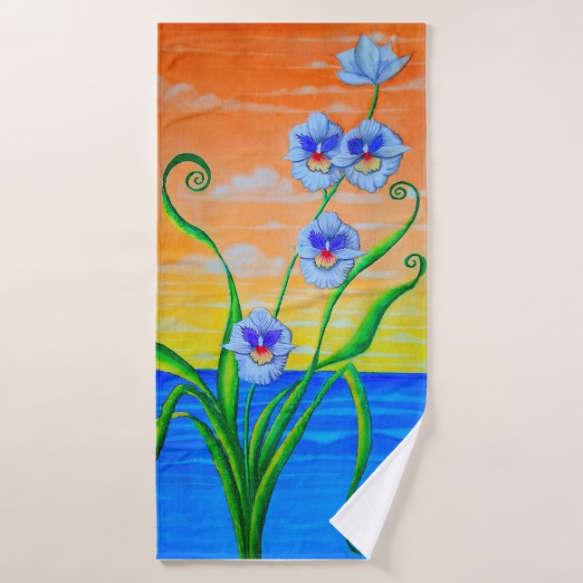 Orchid Sunset Badehandtuch (Badehandtuch)