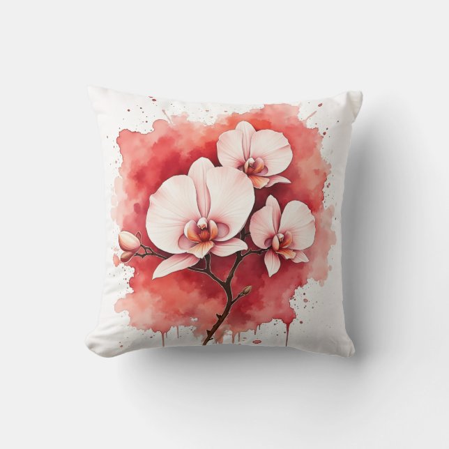 Orchid Throw Pilze Kissen (Vorderseite)