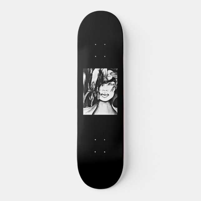 Orchid und Ghost Skateboard Deck von Samira Sperry (Vorderseite)