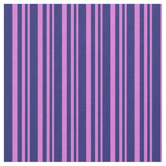 Orchid und Midnight Blue Colos Muster Stoff (Nahaufnahme)
