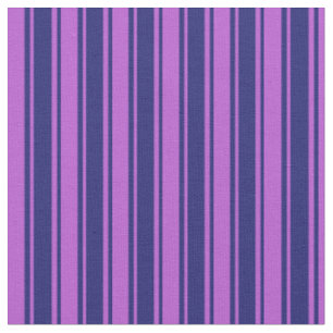 Orchid und Midnight Blue Streifen/Linke Muster Stoff
