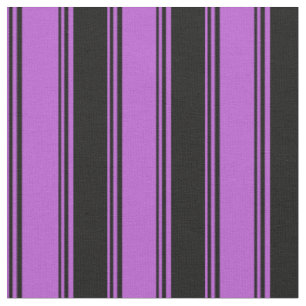 Orchid und Schwarz Streifen/Linke Muster Stoff