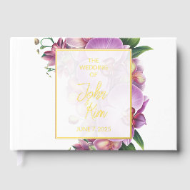 Orchid Wedding Foil Gästebuch