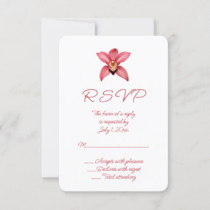 Orchid Wedding RSVP Karte