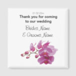 Orchid Wedding Souvenirs Keepsakes Giveaways Magnet<br><div class="desc">Klicken Sie auf unseren Shop 'Floral Collections' und sehen Sie sich alle COLLECTIONS an, um das passende gedruckte Material für unsere vielen wunderschönen Blumenzauber, einschließlich Verlobung, zu finden, die Terminkarten, Brautparty & Hochzeitseinladungen, Sitzpläne, Tischkarten, Gästebüchern, Bannern und Ideen zu speichern. . Souvenirgeschenke wie Gefälligkeitskästen, Schlüsselanhänger, Magnete, Karten, Schokolade, Zauber, Halsketten...</div>