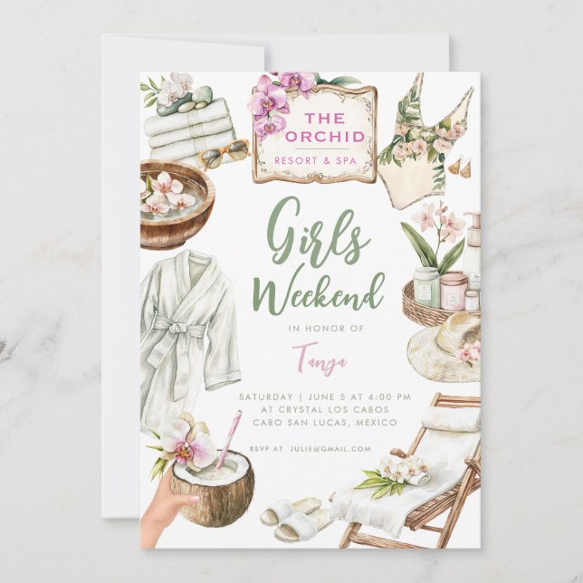 Orchid Wellness-Center Weekend Einladung (Vorderseite)