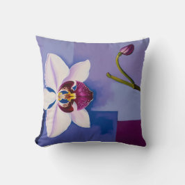 Orchid Whispers: Weiße und violette Töne auf Paste Kissen