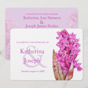 Orchid Wildblume Aquarell lila Hochzeit einladen Einladung