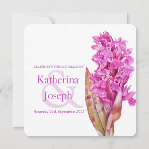 Orchid Wildblume Aquarellplatz Hochzeit einladen Einladung