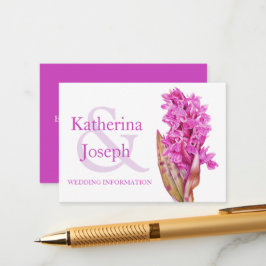 Orchid Wildblume Kunst Hochzeit Infos Karte