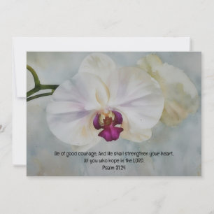 Orchidée Bible Verse Flat Note Carte
