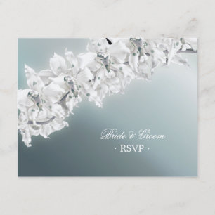 Orchidée blanche - Carte RSVP de mariage