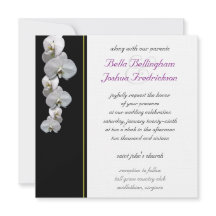Orchidée blanche Faire-part de mariage 5,25x5,25