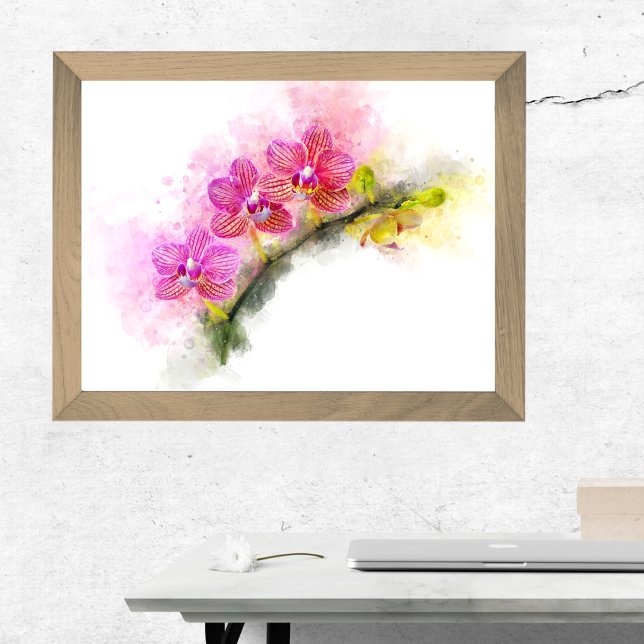 Orchidee Blume Aquarell - Rosa wb 01 Fotodruck (Von Creator hochgeladen)