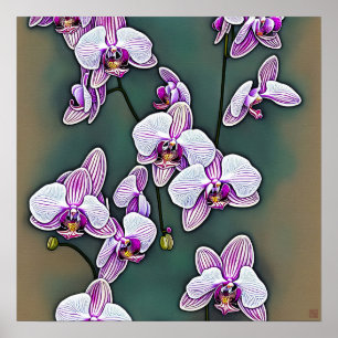 Orchidée de papillon - Impression d'art en toile