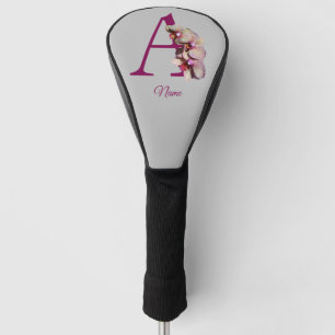 Orchidee Elegantes Monogramm Initiale A Personalis Golf Headcover