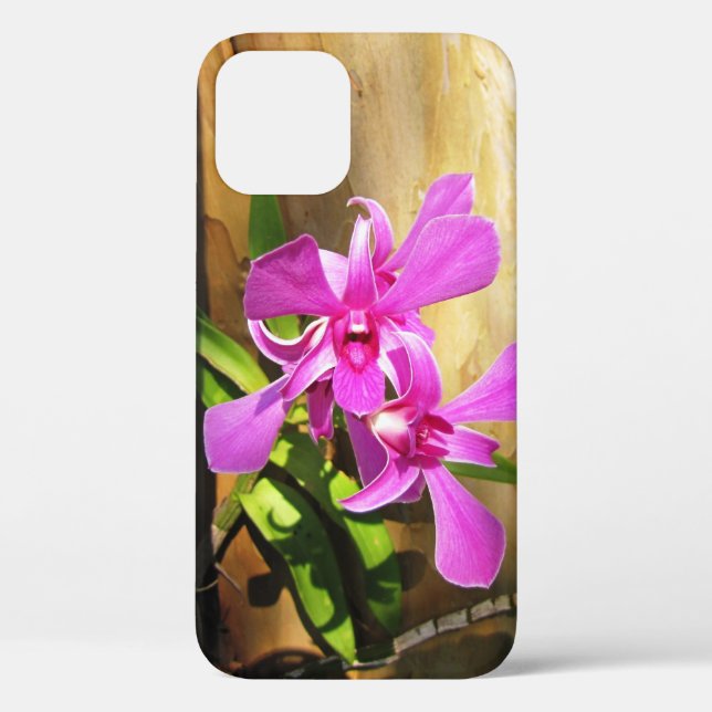 Orchidée en Crète Myrtle Tree - iPhone 12 Coque (Verso)