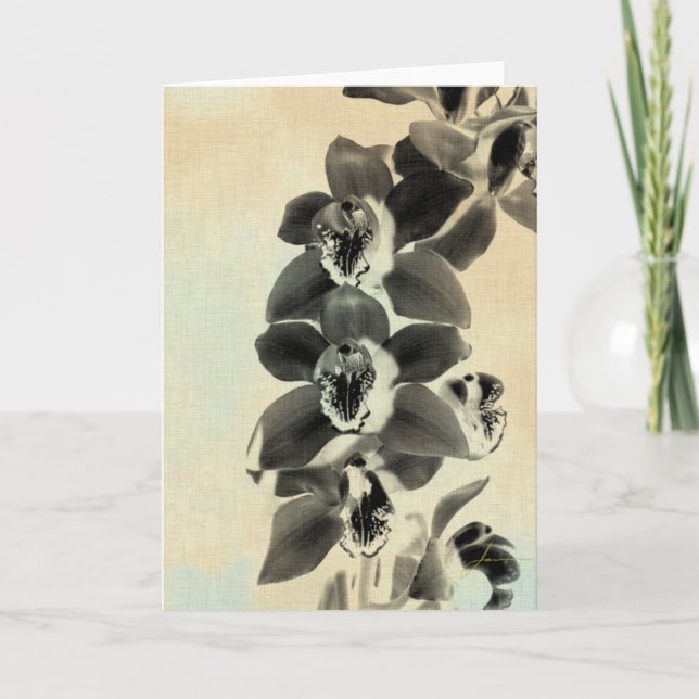 Orchidee erröten Platten IV Karte (Vorderseite)
