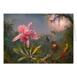 Orchidée et colibris brésiliens 1871