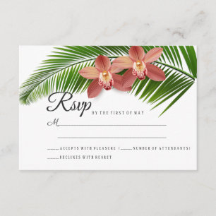 Orchidée et RSVP l'épousant floral tropical en